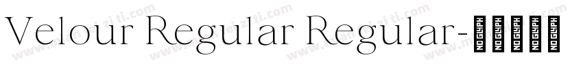 Velour Regular Regular字体转换